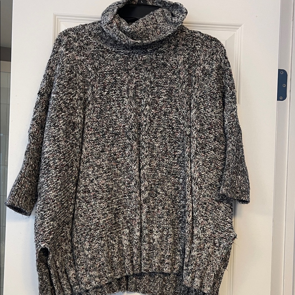 Matilda Jane Charcoal and Brown Turtleneck Sweater